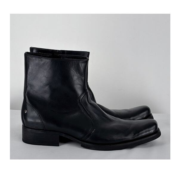 SAS Tripad Comfort Black Leather Side Zip Ankle Dress Boots Square Toe Mens 12M main image 11